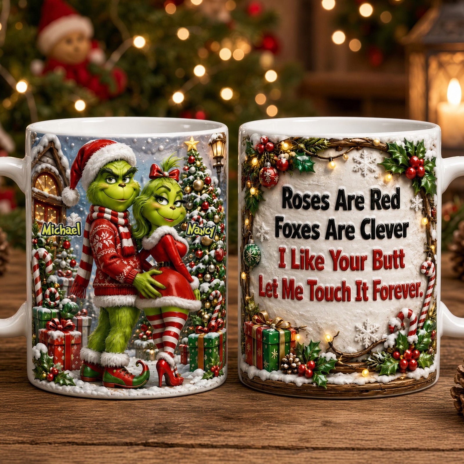 Funny Christmas Couple Coffee Mug - Personalized Gifts For Couple Coffee Mug 05NATI150926