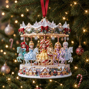 Enchanted Carousel Christmas Ornament - Personalized Gifts For Girls 07TYTI021026