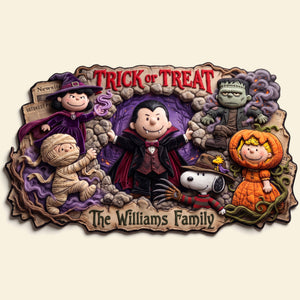 Trick Or Treat Doormat - Personalized Halloween Gifts For Family 03pati060826
