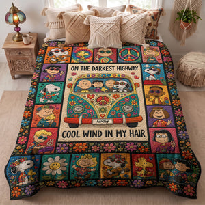 Retro Peace Blanket - Personalized Gifts 01pati060726