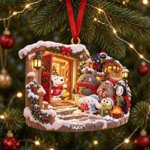 Cute Hospitable Cross-over Christmas Ornament - Personalized Gifts 03qhti0910