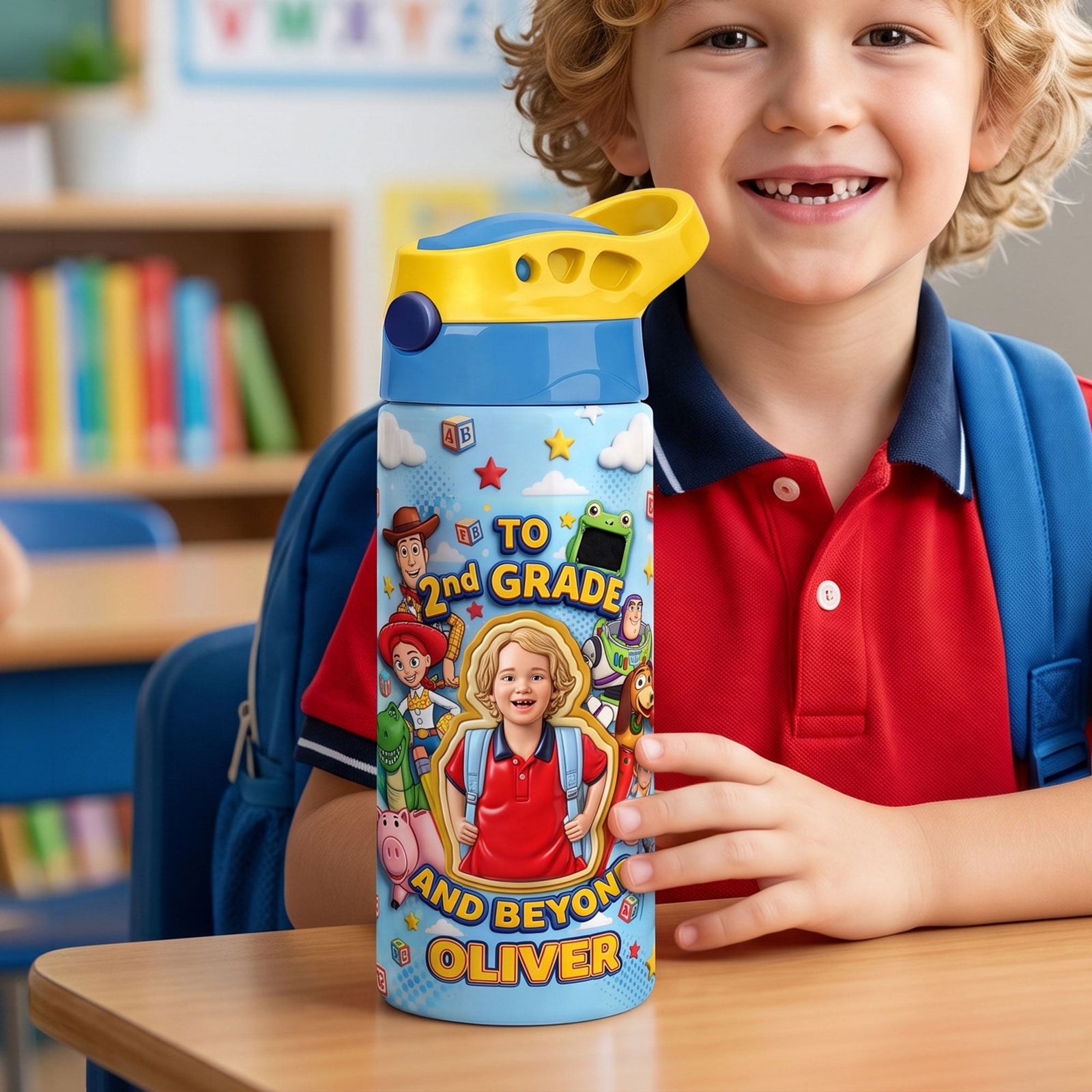Little Adventurer Kids Tumbler - Custom Photo Back To School Gifts 02huti280726