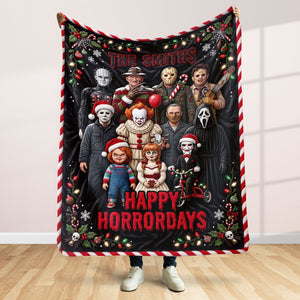 Happy Horrorday Blanket  - Personalized Gifts For Christmas Night Blanket 05PATI011026