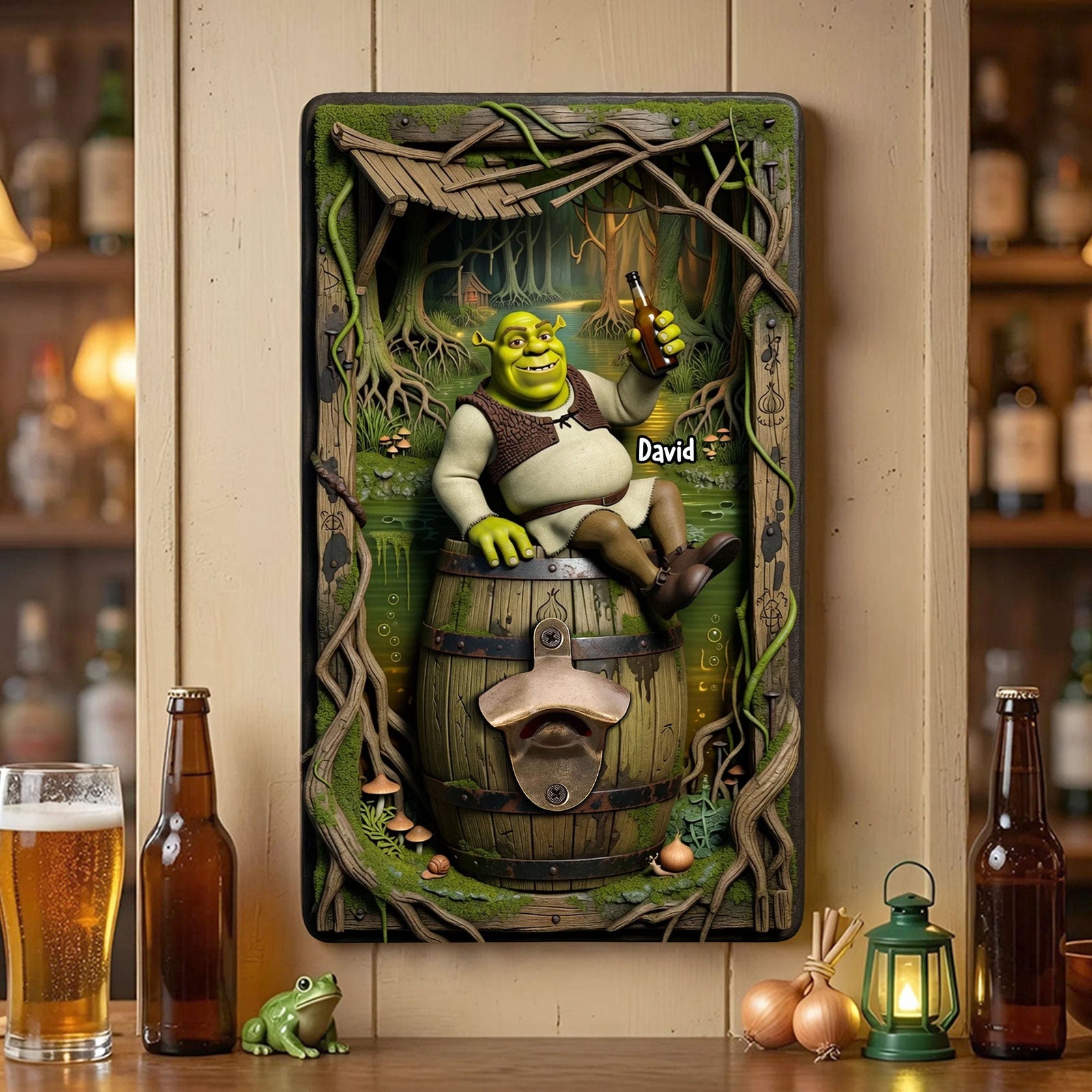 Green Ogre Wall Hanging Bottle Opener - Personalized Gifts 01toti210726