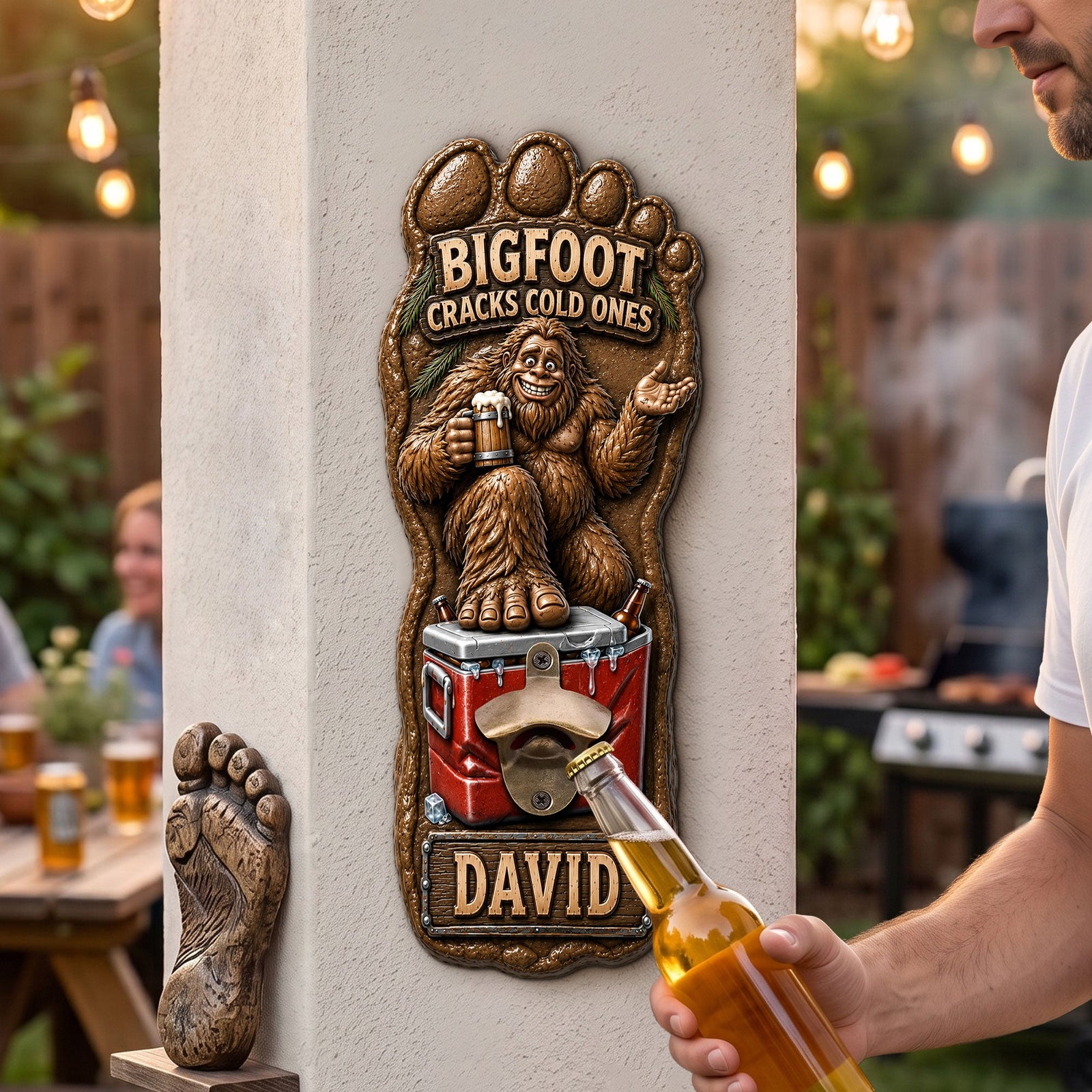 Bigfoot Wall Hanging Bottle Opener - Personalized Gifts 02hati210726