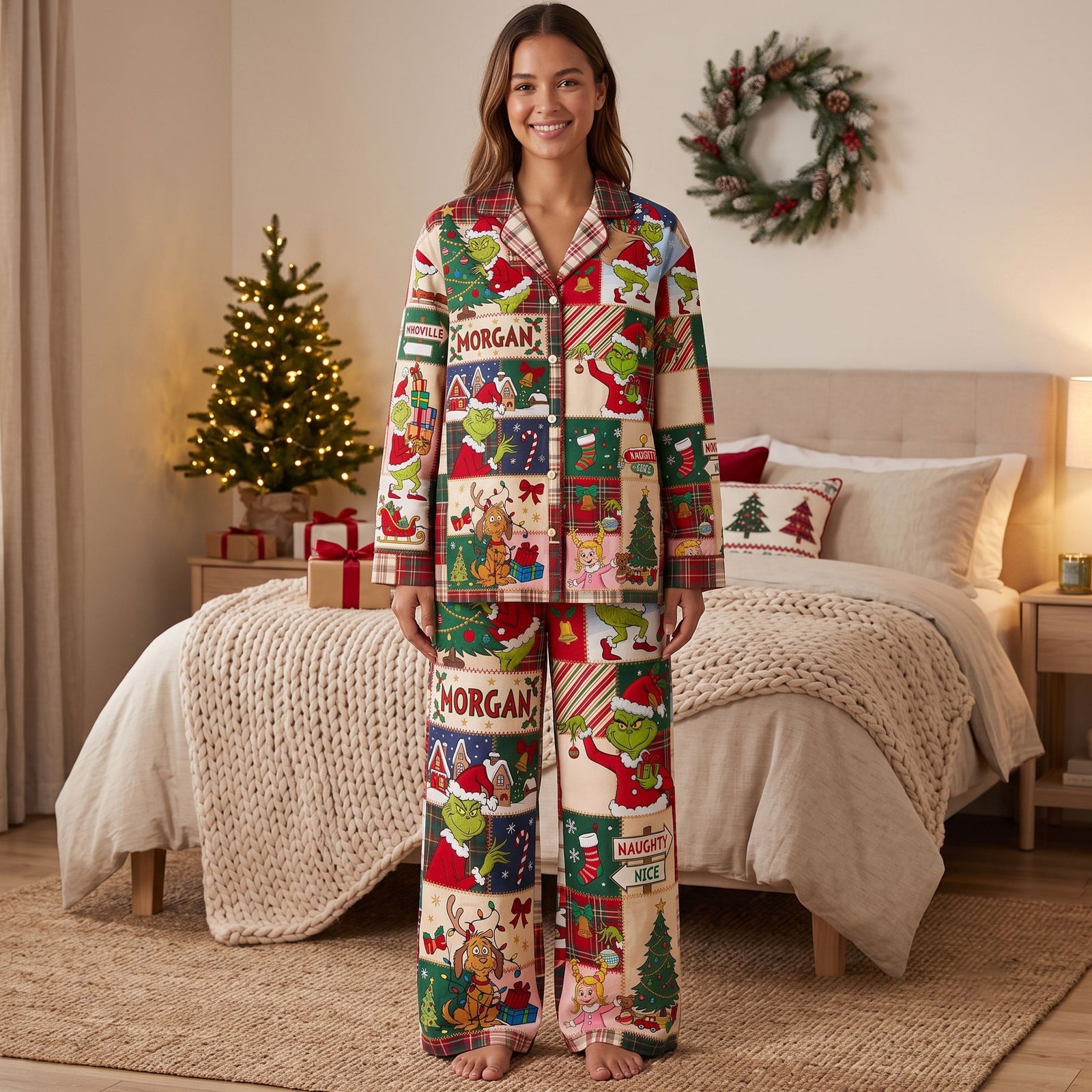 Lovable Christmas Pajama Set - Personalized Christmas Gifts 01pati030826