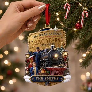 Magical Christmas Train Acrylic Ornament - Personalized Gifts For Family 08HATI021026
