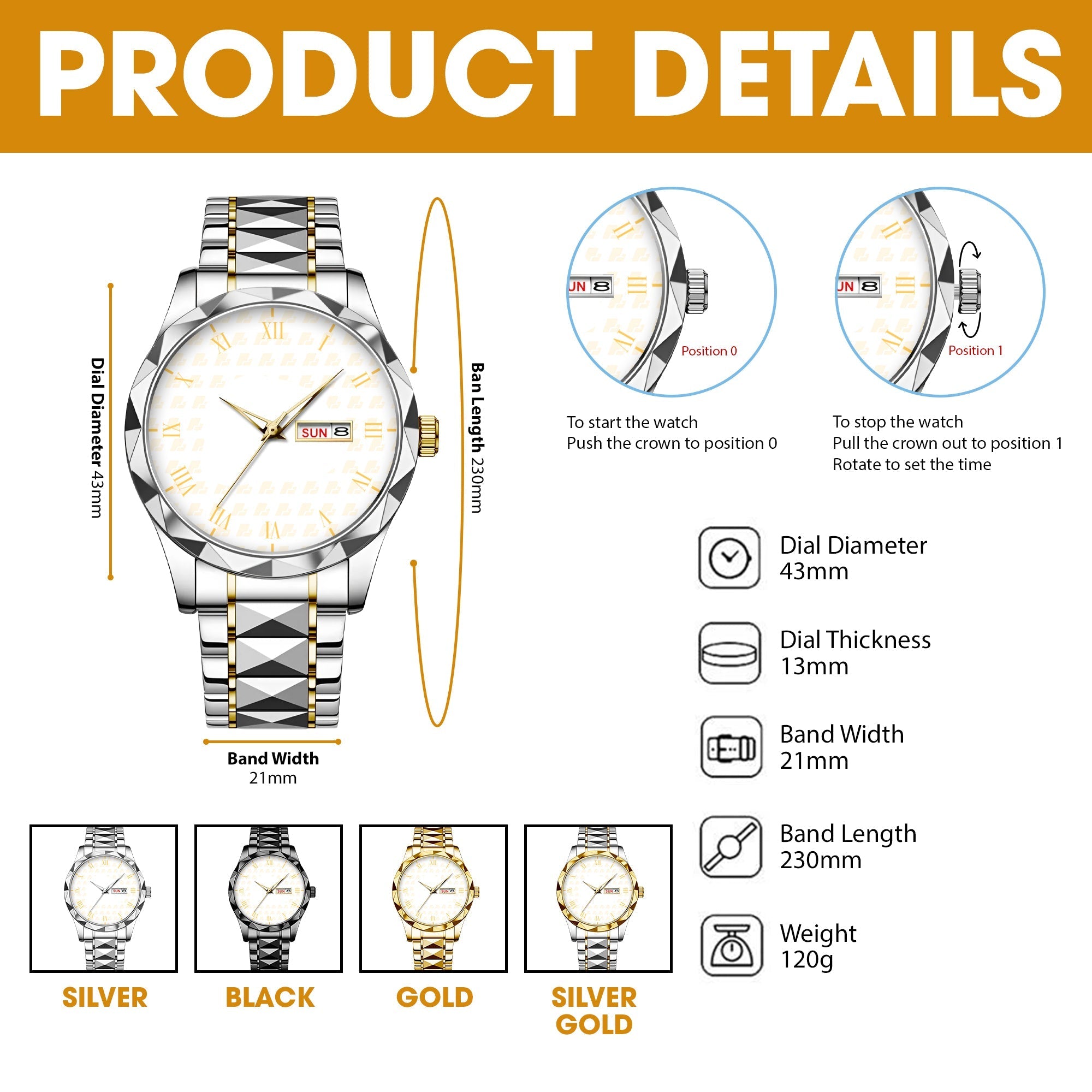 Adventure Stainless Steel Men's Watch Personalized Gifts For Him 04HUMG260126-Homacus