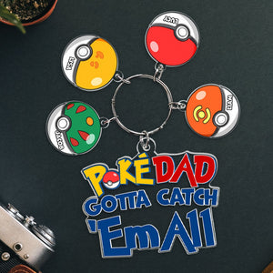 Personalized Gifts For Dad Keychain With Charms 061OHPU020424-Homacus