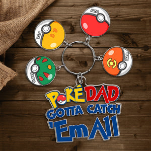Personalized Gifts For Dad Keychain With Charms 061OHPU020424-Homacus
