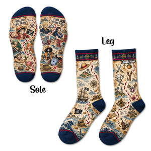 Ocean Adventure Crew Middle Tube Socks - Personalized Christmas Gifts 03HADH150926