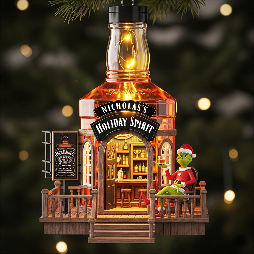 Holiday Spirit Bar Christmas Ornament, Personalized Gifts 02qhqn250825