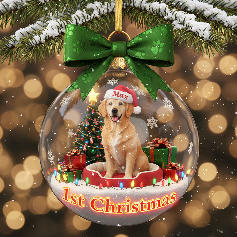 Personalized Gifts For Dog Lovers, Custom Photo Christmas Ornament 01hyti041125
