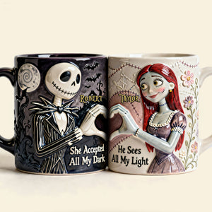 Set Of 2 Coffee Mugs - Love Couple - Personalized Coffee Mug Set 04nati090126