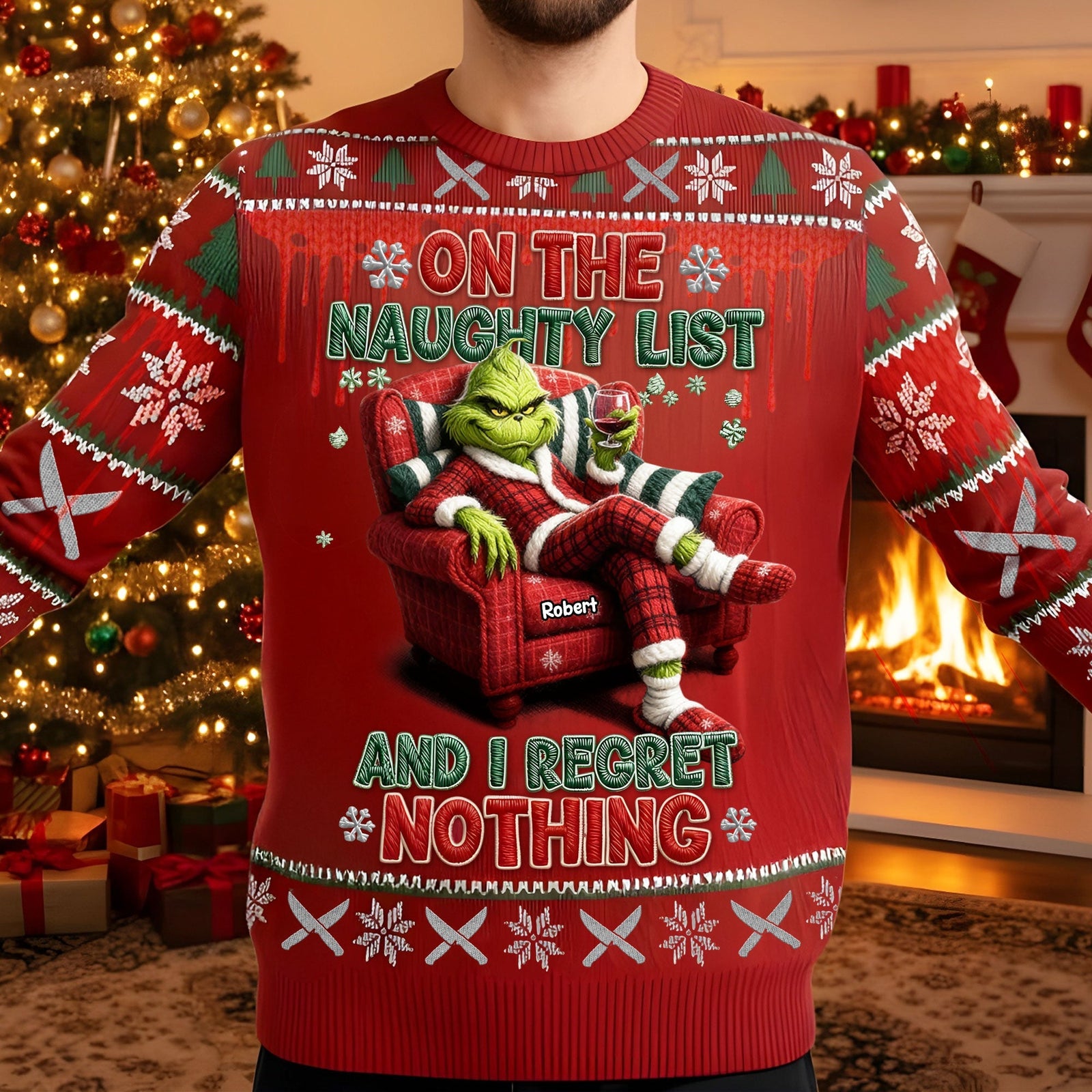 Chilling Horror Guy Ugly Sweater, Personalized Christmas Gifts 01qhti091025