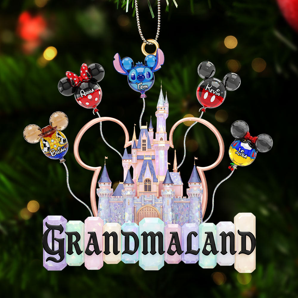 Grandkid Balloon Castle Ornament - Personalized Gifts For Christmas 07OHTI181125