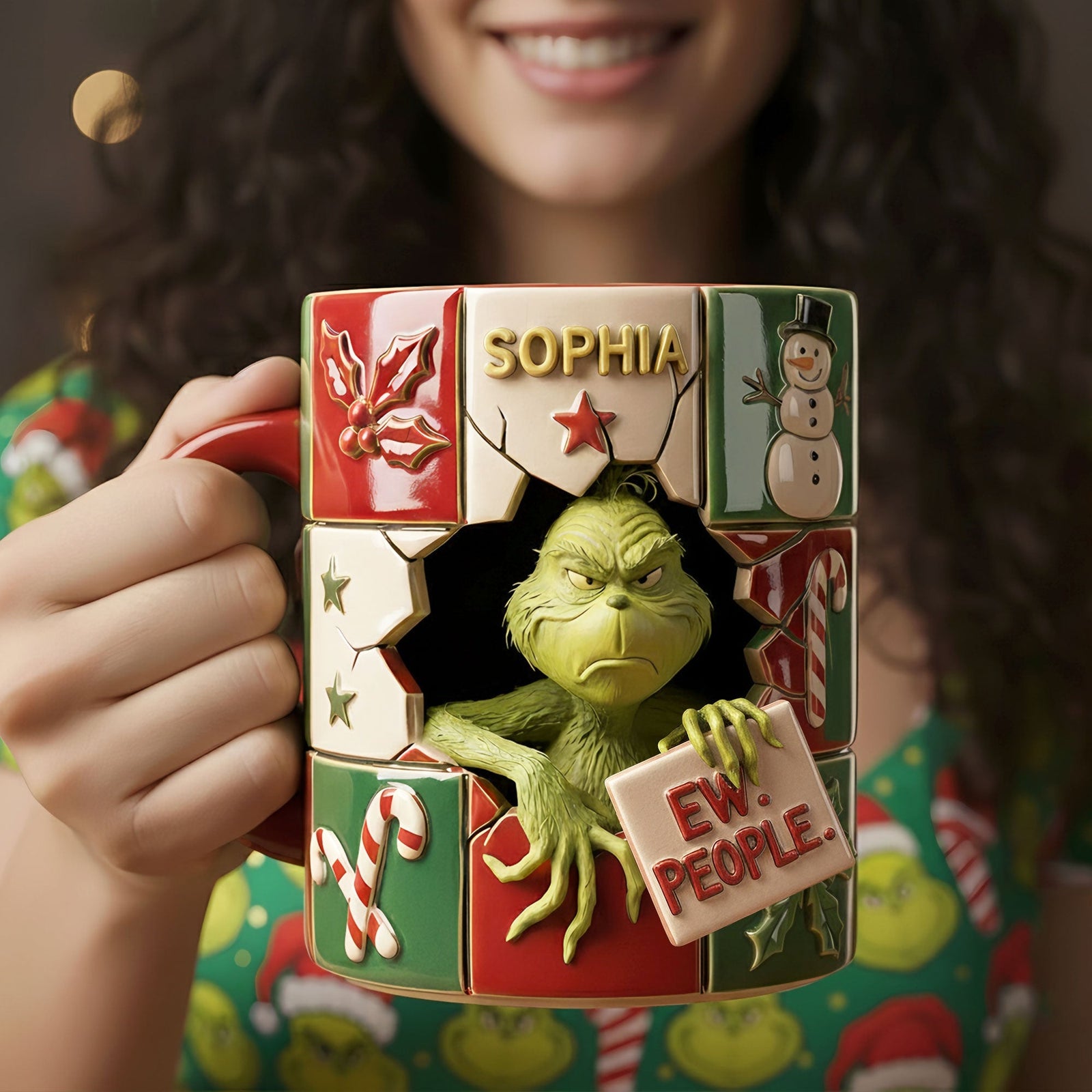 Funny Green Monster Coffee Mug - Personalized Gifts For Christmas 01TGTI101125
