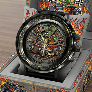 Classic Racing Stainless Steel Men's Watch – Personalized Gifts For Hot Rod Lovers 06tgti280126