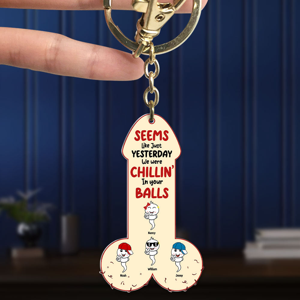 Funny Sperm Dad Keychain - Personalized Christmas Gifts For Dad 03ohti190525-Homacus