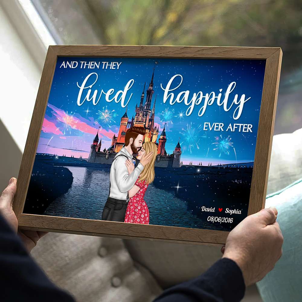 Couple Kissing 05ACDT100623TM Personalized Couple Canvas Poster - Poster & Canvas - GoDuckee