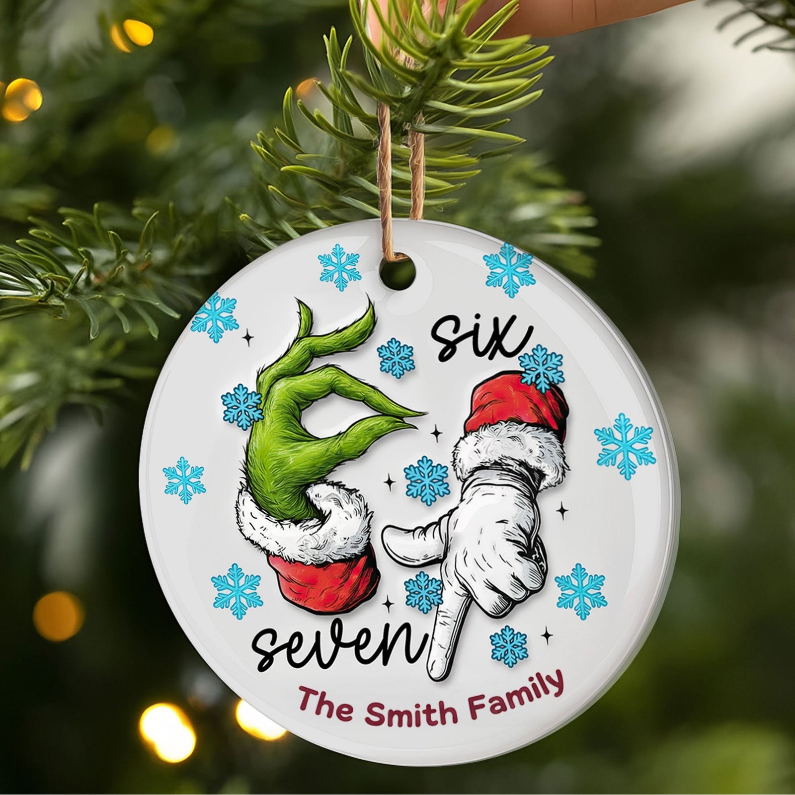 Funny Green Monster Ornament - Personalized Gift For Christmas Ornament 01HUTI181125