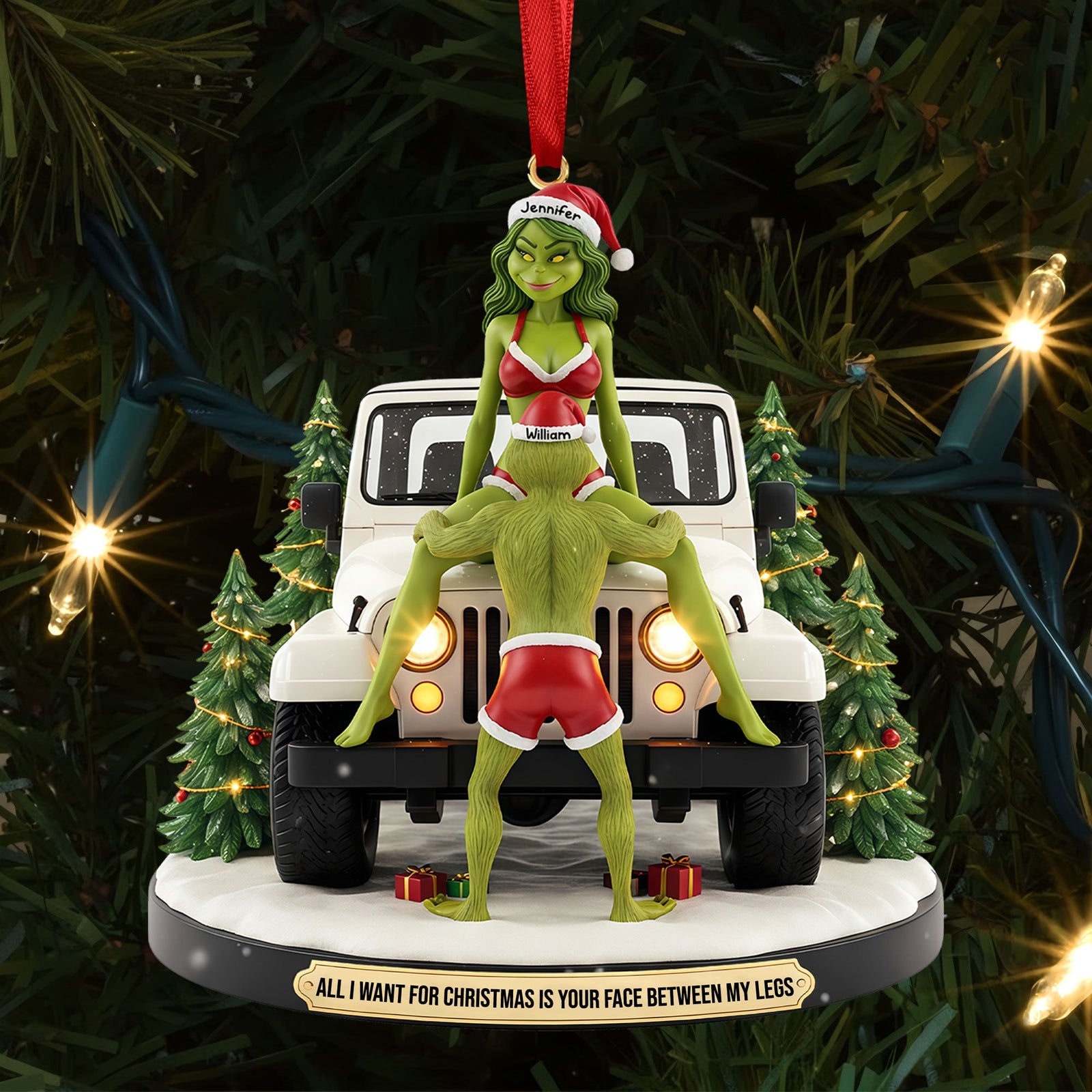 Funny Couple Ornament - Personalized Christmas Ornament 04OHTI231025