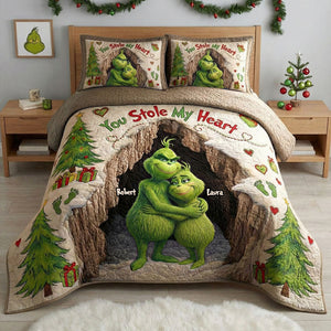 Personalized Christmas Gifts For Couple Quilt Bedding Set 02tgti241125
