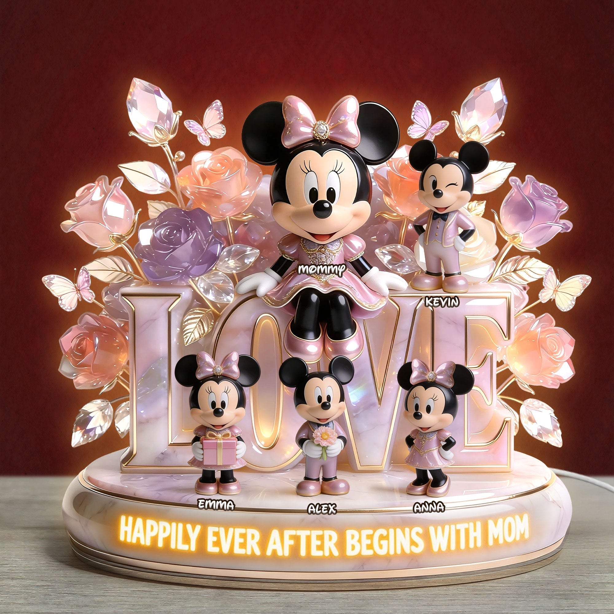 Happier Because Of Mom Acrylic Light Box - Personalized Gifts For Mom 01PGTI020426