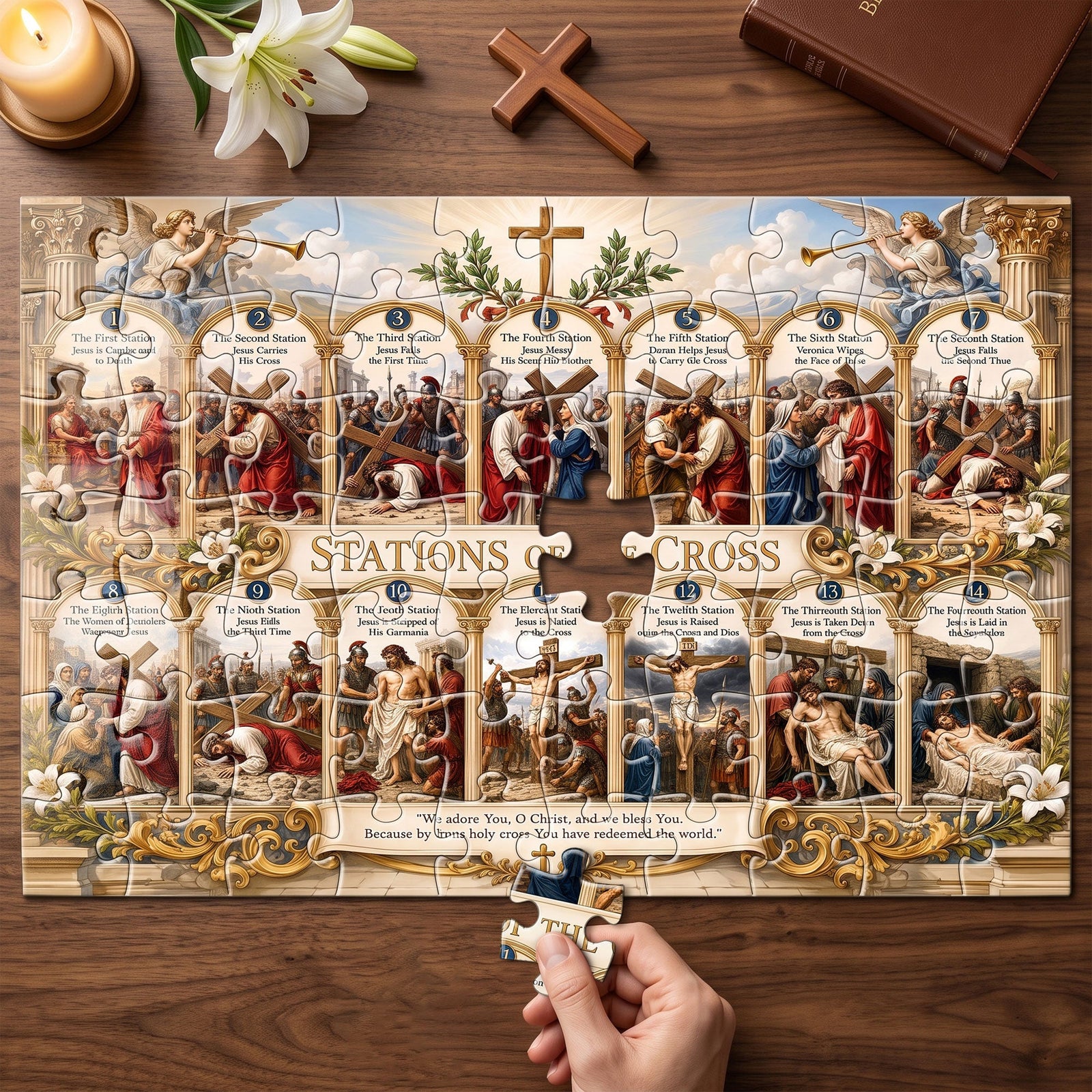 Faith Inspired Jigsaw Puzzle Personalized Gifts For Christians 02HUTI200726