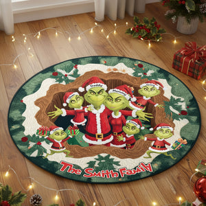 Personalized Gifts For Family Quilted Round Mat 03nati260925