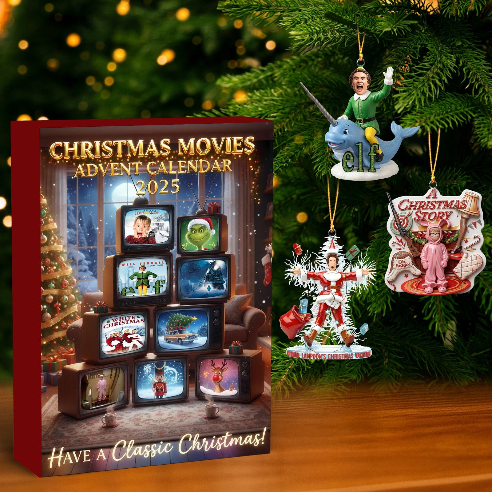 Cinematic Christmas Advent Calendar Blind Box, Personalized Gifts For Movie Lovers 02QHTI171025