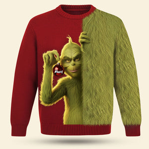 Green Monster Knitted Ugly Sweater - Personalized Gifts For Christmas Ugly Sweater 06TOTI301025