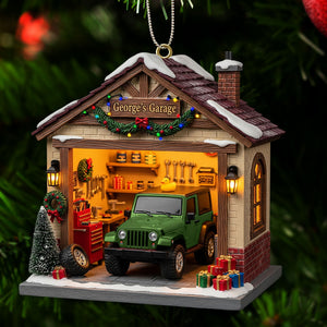 Off Road Car Garage Ornament - Personalized Gifts For Christmas 03PGTI241025