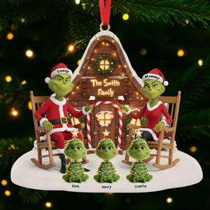 Green Monster Family Ornament - Personalized Gift For Christmas 04OHTI171025