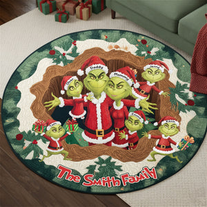 Personalized Gifts For Family Quilted Round Mat 03nati260925