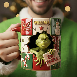 Funny Green Monster Coffee Mug - Personalized Gifts For Christmas 01TGTI101125