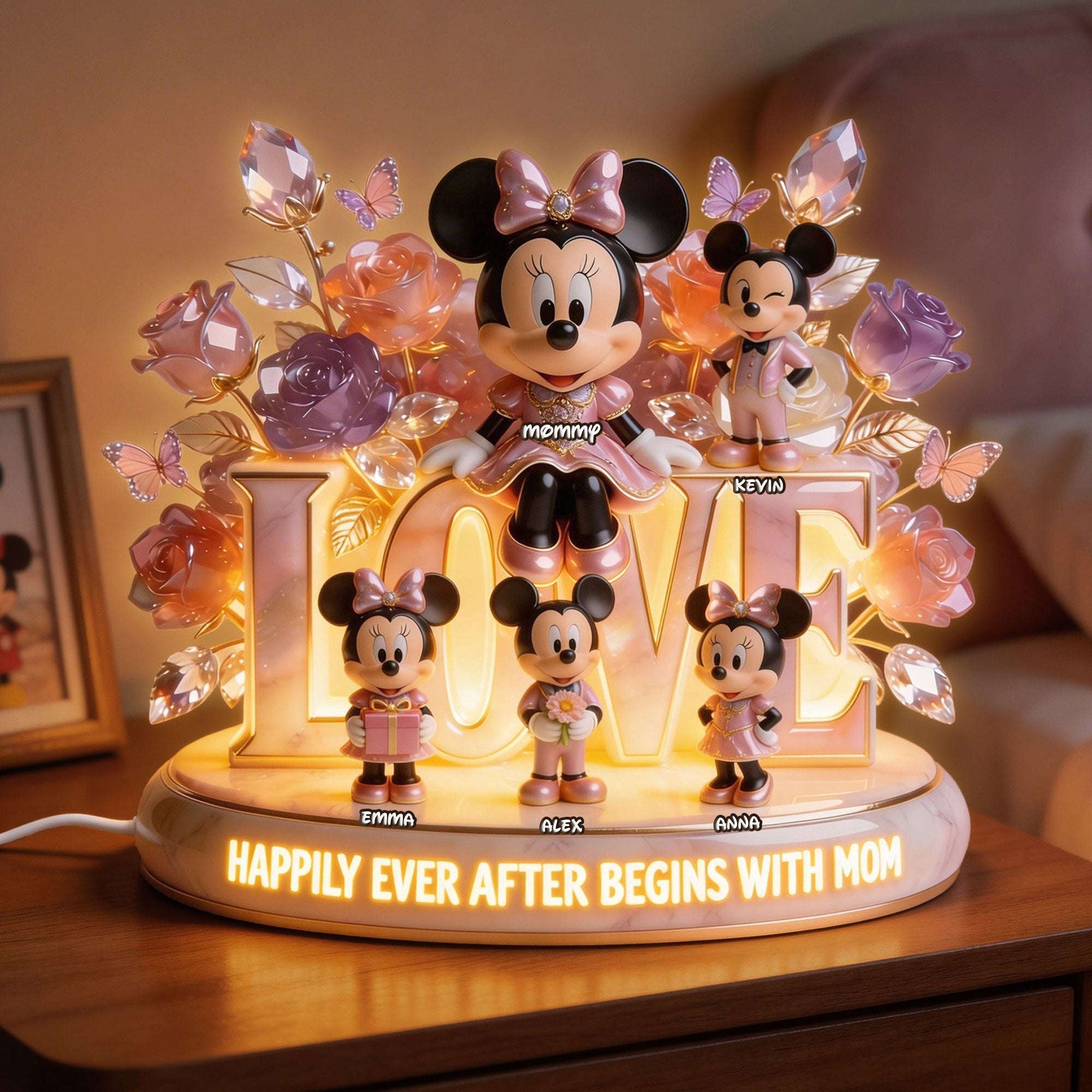 Happier Because Of Mom Acrylic Light Box - Personalized Gifts For Mom 01PGTI020426