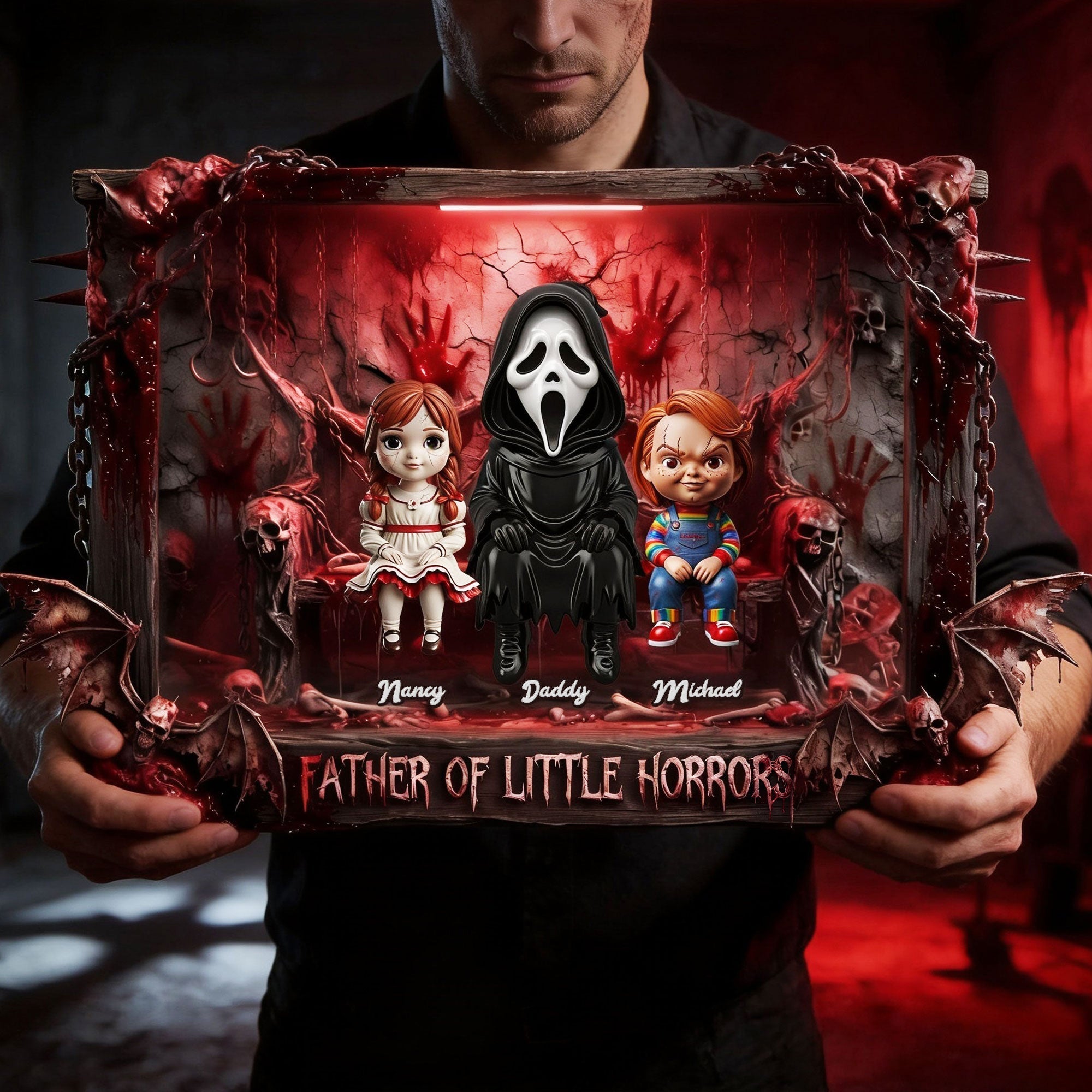 Father Of Little Horrors Acrylic Plaque - Personalized Gifts For Dads 02OHTI300426