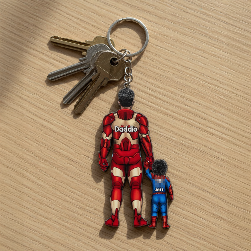 Power Dad - Personalized Keychain 071qhhu020525pa