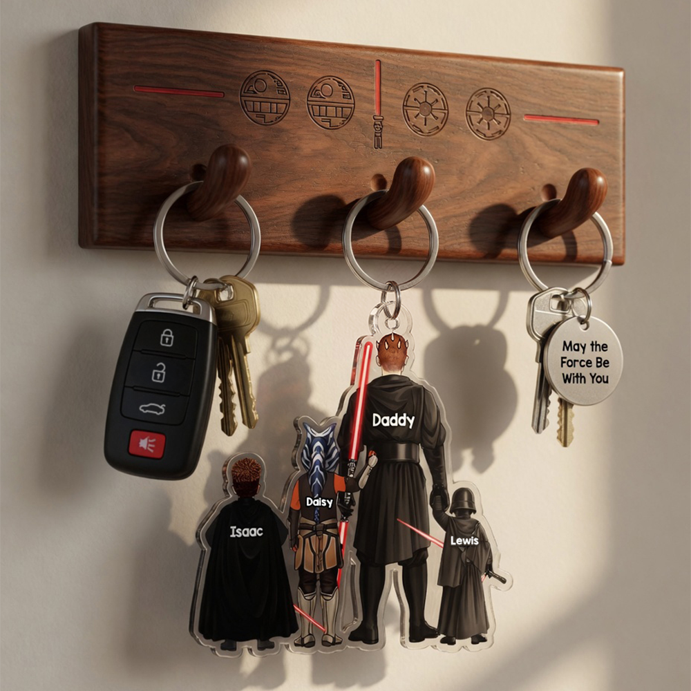 Space Warrior Dad Keychain - Personalized Gifts 02qhhu080526