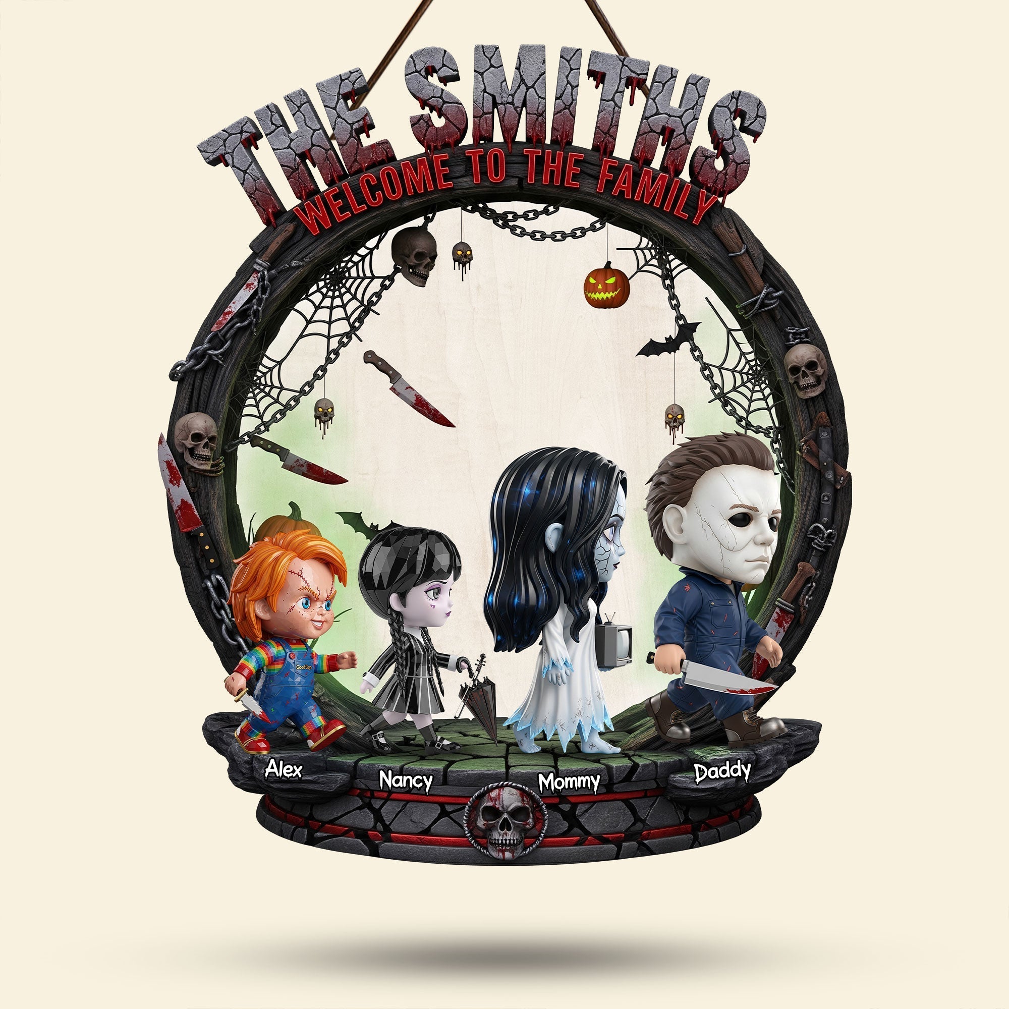 Horror Family Wood Sign - Personalized Gifts For Family 01ohti260825