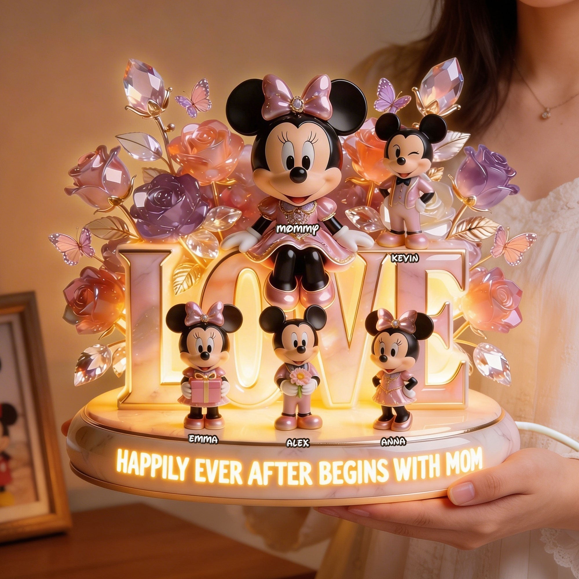 Happier Because Of Mom Acrylic Light Box - Personalized Gifts For Mom 01PGTI020426