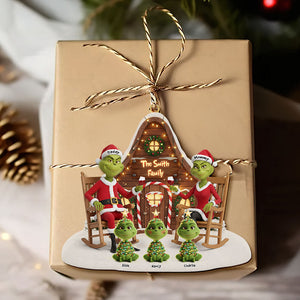 Green Monster Family Ornament - Personalized Gift For Christmas 04OHTI171025