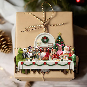 Christmas Party With Jesus Christ Ornament - Personalized Gifts 01QHTI151025
