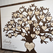 Family Like Branches On A Tree, Personalized 2 Layers Wood Sign, Gift for Family Members - Wood Sign - GoDuckee