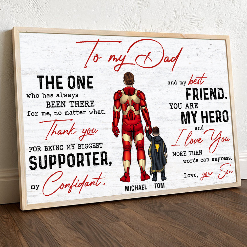 Family 01DTDT250323TM Personalized Mom Dad Hero Canvas Poster Print - Poster & Canvas - GoDuckee