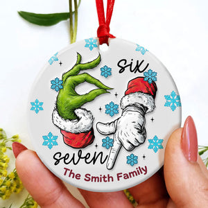 Funny Green Monster Ornament - Personalized Gift For Christmas Ornament 01HUTI181125