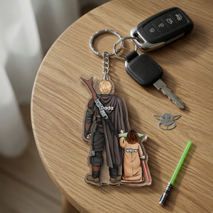 Space Warrior Dad Keychain - Personalized Gifts 02qhhu080526