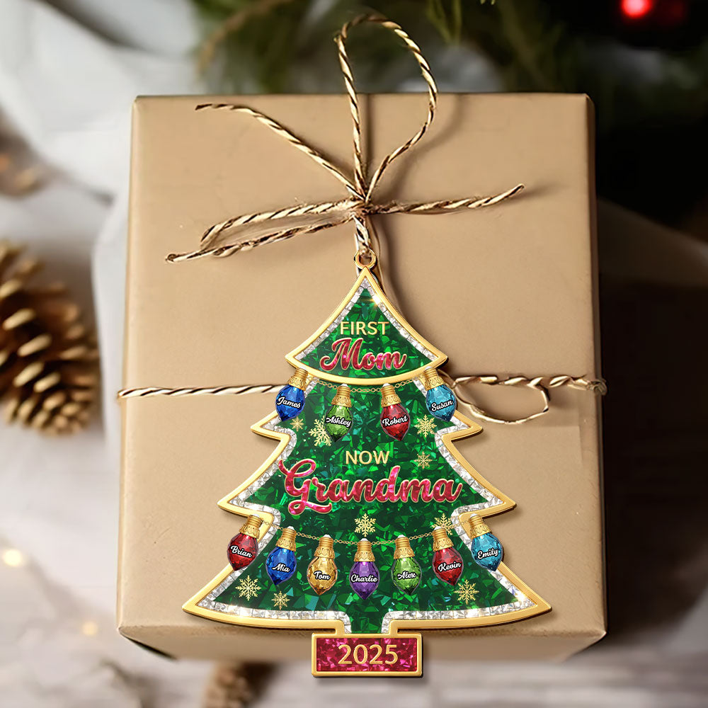 First Mom, Now Grandma Tree Ornament Personalzied Christmas Gifts 05NATI161025-Homacus