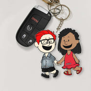 Couple Keychain - Personalized Christmas Gifts For Couple Hand In Hand 061qhhn190124hh-Homacus